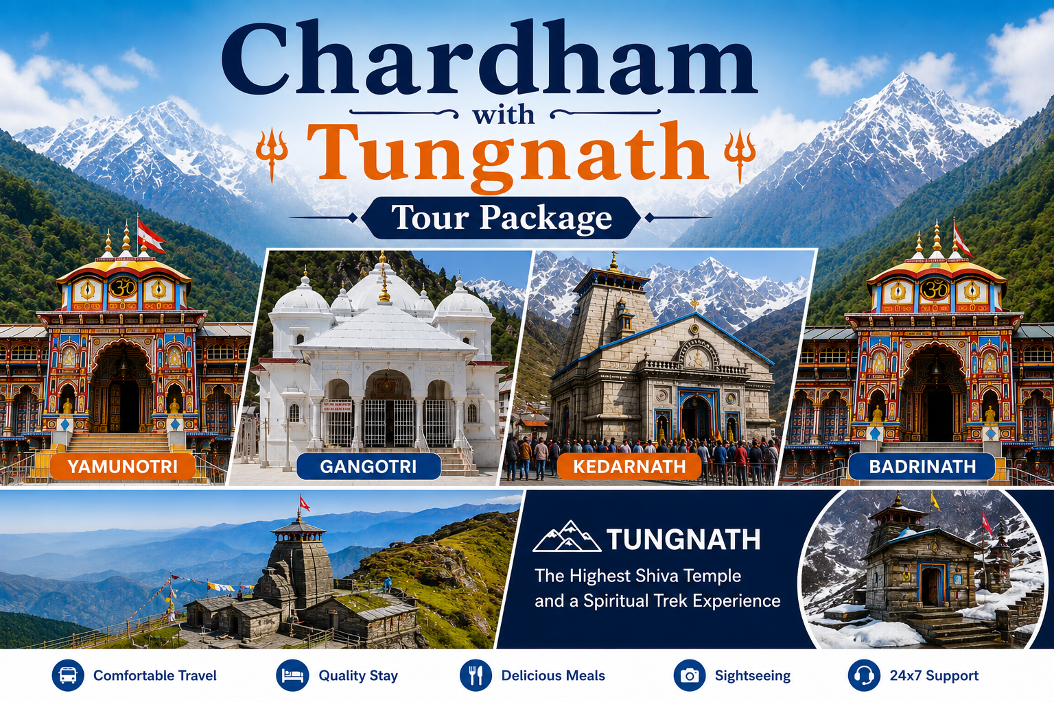 Char Dham With Tungnath Tour Package